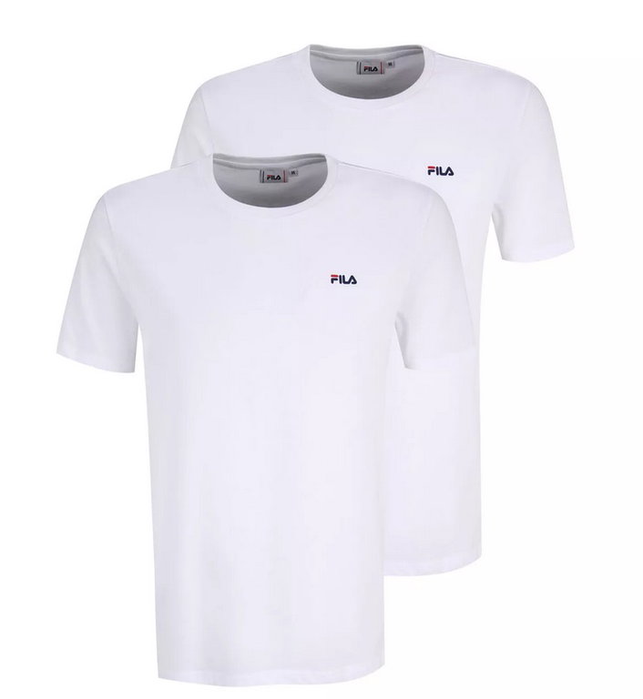 Fila Freizeit-Shirt Brod Tee (Baumwolle) weiss/weiss Herren - 2er Pack