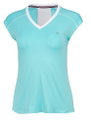 Fila Tennis-Shirt Marlis (Mesheinsätze) blau/weiss Damen