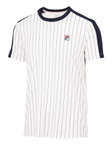 Fila Tennis T-shirt Stripes Jascha 2 (100% Polyester) white/navy blue men's