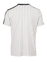 Fila Tennis T-shirt Stripes Jascha 2 (100% Polyester) white/navy blue men's