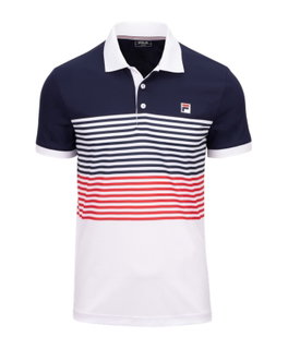 Fila Tennis-Polo BB Monte Carlo (rec. Polyester) weiss/navy/rot Herren