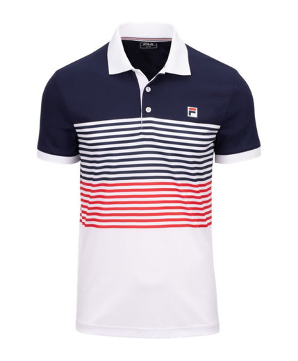 Fila Tennis-Polo BB Monte Carlo (rec. Polyester) weiss/navy/rot Herren