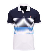Fila Tennis Polo BB Monte Carlo (rec. Polyester) white/navy/blue men's