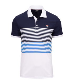 Fila Tennis-Polo BB Monte Carlo (rec. Polyester) weiss/navy/blau Herren