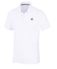 Fila Tennis Polo Hermano (100% recycled polyester, classic look) white men's
