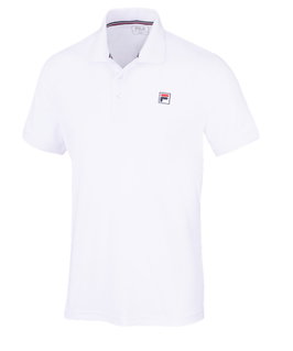 Fila Tennis-Polo Hermano (100% rec. Polyester, klassisch Look) weiss Herren