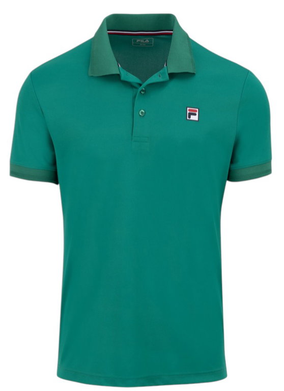 Fila Tennis Polo Hermano (100% recycled polyester, classic look) green men's