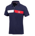 Fila Tennis-Polo Jayden (100% rec. Polyester, klassisch Look) navyblau Herren