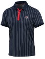 Fila Tennis-Polo Stripes (100% Polyester) navyblau/weiss Herren