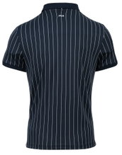 Fila Tennis-Polo Stripes (100% Polyester) navyblau/weiss Herren