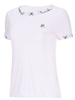 Fila Tennis Shirt Yamila (comfortable to wear) white/green ladies