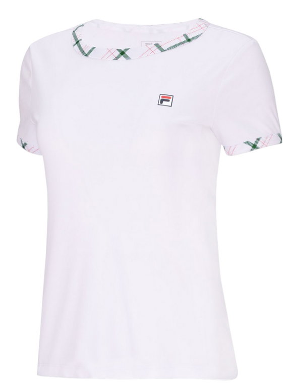 Fila Tennis-Shirt Yamila (angenehmes Tragegefühl) weiss/grün Damen