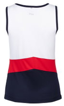 Fila Tennis Tank Top Cleo (100% Polyester) white/navy blue/red Women