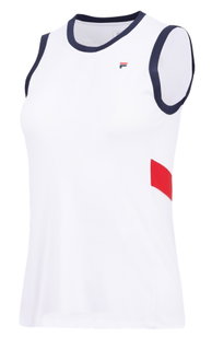 Fila Tennis Tank Top Lissy (100% Polyester) white/navy blue ladies