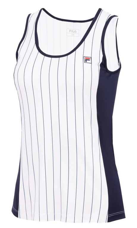 Fila Tennis-Tank Top Nina (100% Polyester) weiss/navyblau Damen