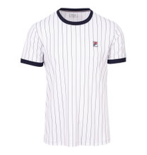 Fila Tennis T-shirt BB1 Stripes (recycled Polyester) white/peacoat blue men's