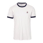 Fila Tennis-Tshirt BB1 Stripes (rec. Polyester) weiss/navyblau Herren