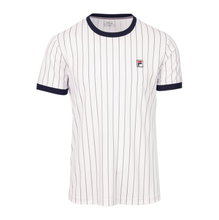 Fila Tennis T-shirt BB1 Stripes (recycled Polyester) white/navy blue men's