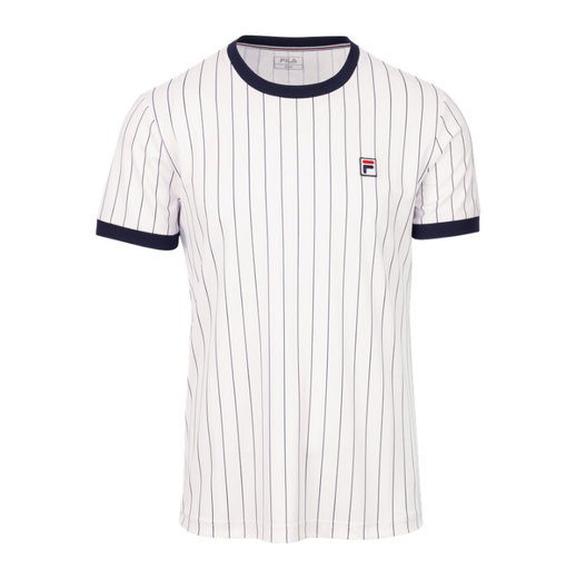 Fila Tennis-Tshirt BB1 Stripes (rec. Polyester) weiss/navyblau Herren