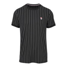 Fila Tennis-Tshirt BB1 Stripes (rec. Polyester) schwarz/weiss Herren