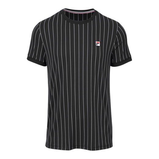Fila Tennis-Tshirt BB1 Stripes (rec. Polyester) schwarz/weiss Herren