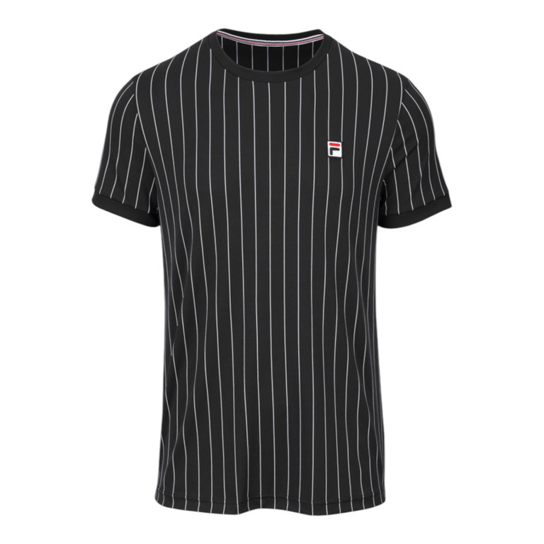 Fila Tennis T-shirt BB1 Stripes (recycled Polyester) black/white men's