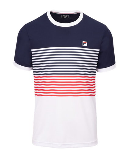 Fila Tennis-Tshirt BB 1983 (rec. Polyester) weiss/navy/rot Herren