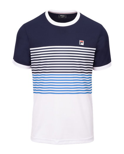 Fila Tennis-Tshirt BB 1983 (rec. Polyester) weiss/navy/blau Herren