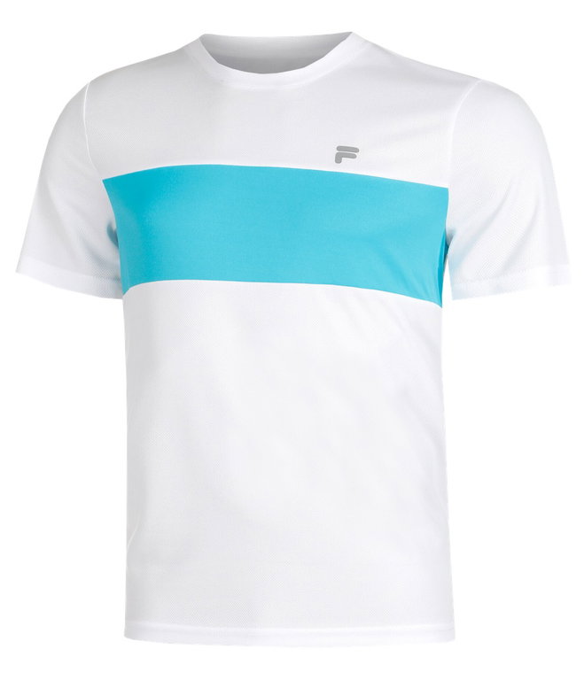 Fila Tennis-Tshirt Bosse (100% rec. Polyester) weiss/blau Herren