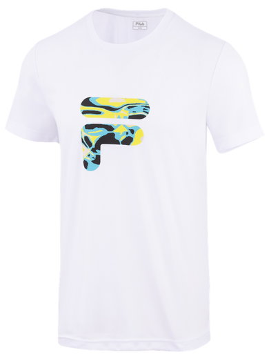 Fila Tennis-Tshirt Caleb (100% Polyester) weiss Jungen/Boys