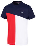 Fila Tennis-Tshirt Christian (100% rec. Polyester) navyblau/rot/weiss Herren