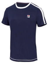 Fila Tennis-Tshirt Elias (Polyester) navyblau/weiss Herren