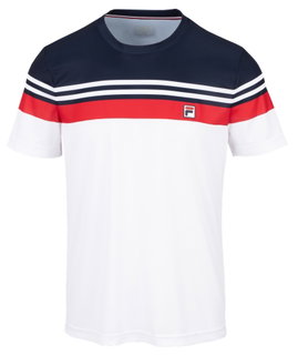 Fila Tennis-Tshirt Malte weiss/rot Herren