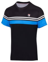 Fila Tennis T-Shirt Malte Black/Blue Men's