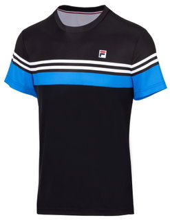 Fila Tennis-Tshirt Malte schwarz/blau Herren