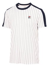 Fila Tennis T-shirt Stripes Jascha 2 (100% Polyester) white Men's