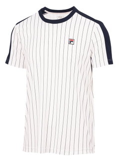 Fila Tennis-Tshirt Stripes Jascha 2 (100% Polyester) weiss Herren