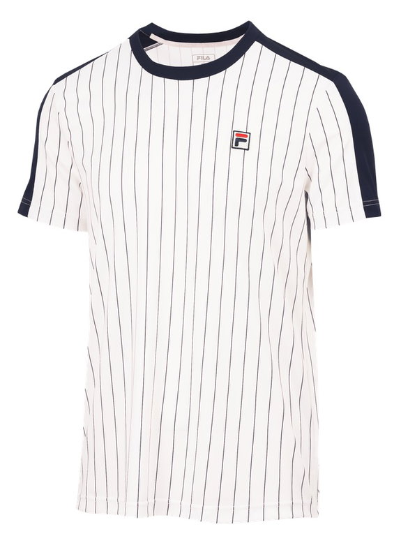 Fila Tennis T-shirt Stripes Jascha 2 (100% Polyester) white Men's