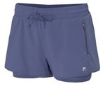 Fila Elea Short Tennis Shorts (with Inner Shorts) in Indigo Blue for Women