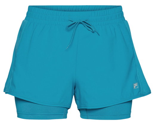 Fila Tennishose Short Elea (mit Innenhose) kurz tealblau Damen