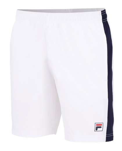 Fila Tennishose Jakob Short (4-Wege Stretch) kurz weiss/navyblau Herren