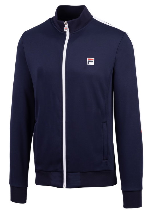 Fila Tennisjacke Manuel (Stehkragen, 100% Polyester) navyblau/weiss Kinder