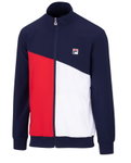 Fila Tennisjacke Marcus (Full Zip, Stehkragen, 100% Polyester) navyblau/rot/weiss Herren