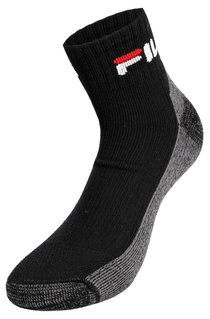 Fila Tennissocke Quarter Short (Mischgewebe) schwarz - 1 Paar
