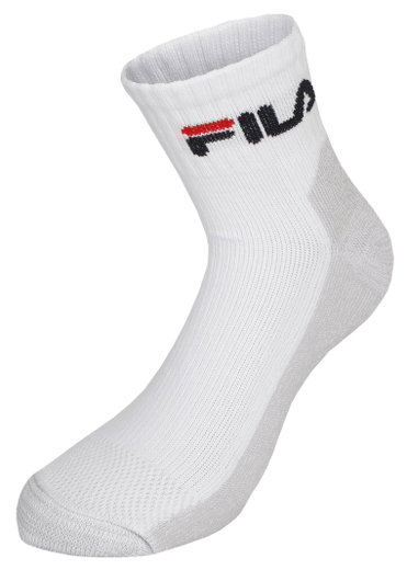 Fila Tennis Sock Quarter Short (Mixed Fabric) White - 1 Pair