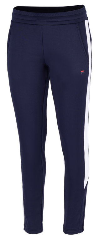 Fila Trainingshose Janice Pants (100% Polyester) lang navyblau/weiss Damen