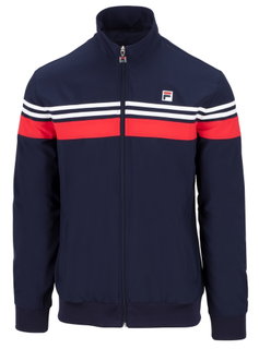 Fila Trainingsjacke Bruno (Full-Zip, Stehkragen) navyblau/rot Herren
