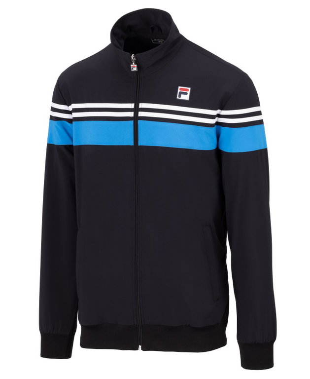 Fila Trainingsjacke Bruno (Full-Zip, Stehkragen) schwarz/blau Herren