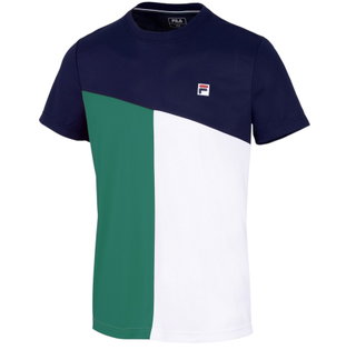Fila Tennis T-shirt Christian (100% recycled Polyester) navy blue/green/white men's