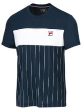 Fila Tennis T-shirt Mauri Stripes peacoat blue/white Men